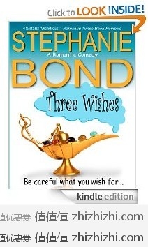 Amazon kindle商店免费电子书下载 当代爱情小说排行榜第一《Three Wishes》(原价$0.99)