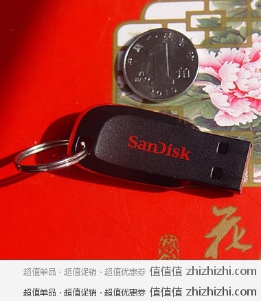 SanDisk 闪迪 酷刃 CZ50 16G U盘 黑红色 易迅网（上海站）价格64.9元 赠绕线器