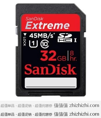 SanDisk 闪迪 Extreme 45MB/S 32GB SDHC卡 新蛋网价格299元 包邮