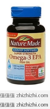 Nature Made 高浓度Omega 3 EPA液体胶囊60粒装 美国亚马逊价格8.61美元（到手约54）