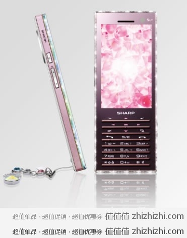 Sharp 夏普 SH5018C GSM手机 粉色 易迅网上海站价格299元 赠施华洛世奇水晶挂件