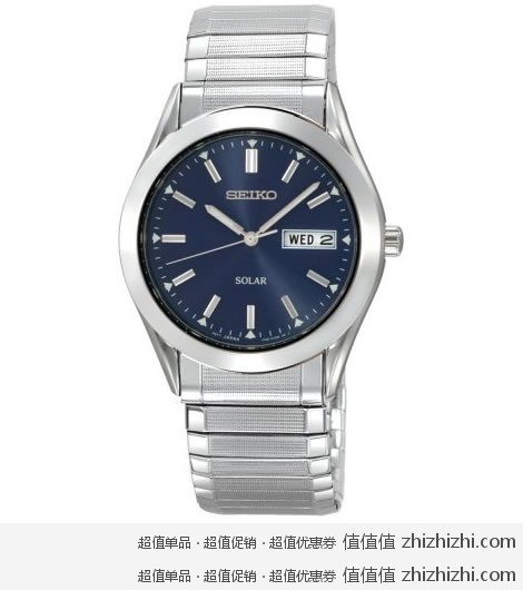 精工 Seiko 男士太阳能手表 SNE057 美国亚马逊＄79.41 海淘成本约￥527