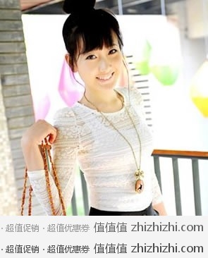 韩都衣舍 EJ0843 纯色防晒蕾丝衫 麦考林特价￥49