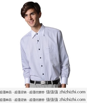 保罗威特 男士休闲舒适紫格翻领长衬 PFDCHADCF822 麦考林价格39元 