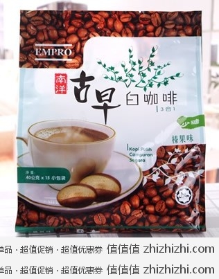 南洋古早 榛果味白咖啡600g 京东商城价格45免运费（参加日百免费领200-40元东券活动）