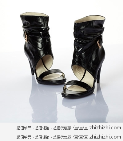 达芙妮DAPHNE 摩登前卫皮带扣饰高跟凉鞋 Vjia商城99包邮