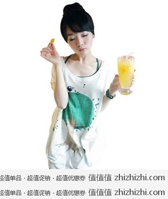 小白菜：亿品印花宽松T恤7655（送背心吊带)  京东商城价格39 包邮