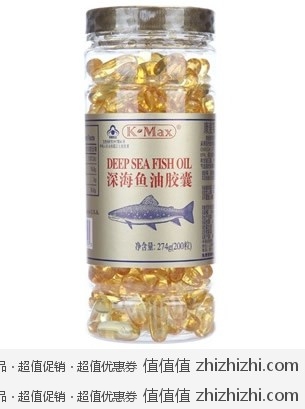 美国康麦斯（k-max）深海鱼油胶囊1000mg*200粒  京东商城价格169（返70京券） 