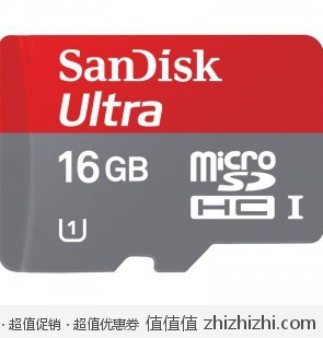 闪迪 Sandisk 16GB Ultra 30MB/S Class10 TF(microSDHC)卡（带TF转SD适配器） 易迅网（上海站&湖北站）价格89.9（用券实付84.9） 
