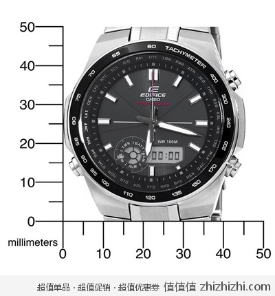 卡西欧Casio Edifice系列 太阳能男表 美国亚马逊93美元
