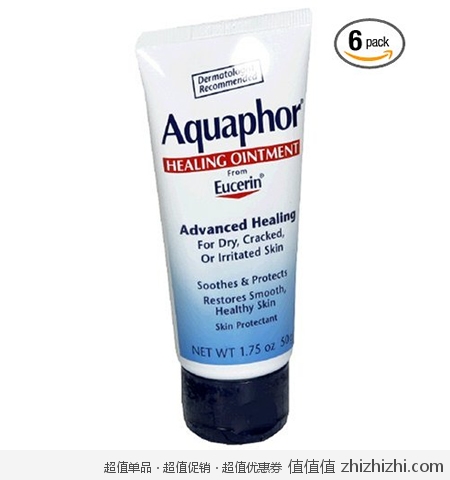 历史低价：优色林Eucerin aquaphor愈合软膏50克*6瓶 美国Amazon S&S后价格20.75美元