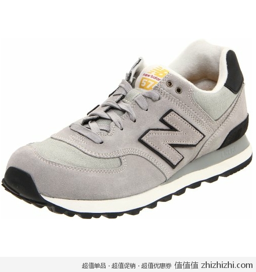 新百伦New Balance ML574 中性 牛绒皮面系带跑步鞋(灰色) 美国Amazon 40.32美元