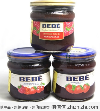 西班牙 尼奥贝贝 BEBE 果酱超值组合1020g（草莓340g+树莓340g+森林水果果酱340g）京东商城价格58包邮