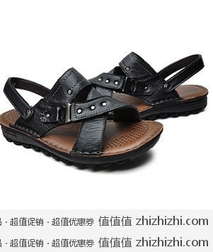 索里奥 男式头层牛皮 凉鞋733 库巴78包邮