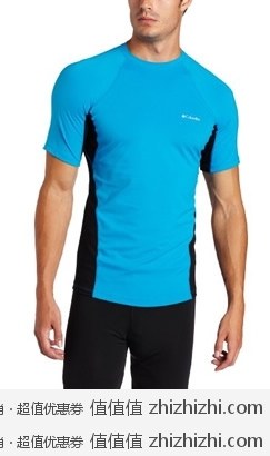 哥伦比亚 Columbia 男式抗菌排汗运动T恤 蓝色 美国 Amazon 23.62美元