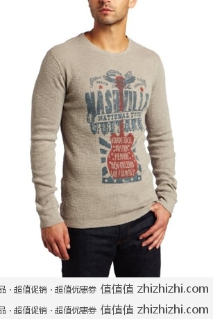 凑单佳品：Lucky Brand  男款长袖T恤  美国 Amazon 11.85美元