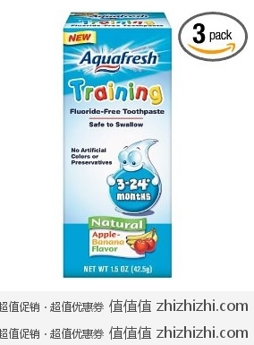 Aquafresh 婴儿可吞咽水果口味牙膏 3支装 美国 Amazon Subscribe & Save 8.37美元