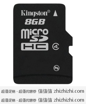 金士顿手机存储卡microSD 8GB （TF卡） 亚马逊中国29包邮