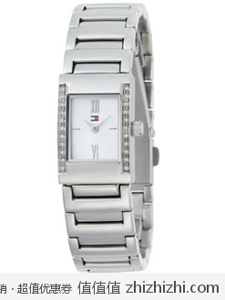 超值！汤米·希尔费格 Tommy Hilfiger 1780404 女士时尚水晶石英腕表 美国Amazon 6折后$57 海淘到手约￥412 同款淘宝在￥860+