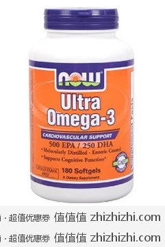 NOW Foods 美国NOW ULTRA OMEGA-3 500 EPA/250 DHA 深海鱼油胶囊（180粒/瓶）美国Amazon历史最低价 SS后$18.34（每粒0.6元人民币）