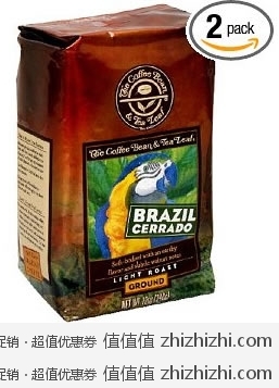 The Coffee Bean & Tea Leaf 纯手工烘焙 巴西塞拉多咖啡粉 2包装 12盎司/包 美国Amazon$6.29