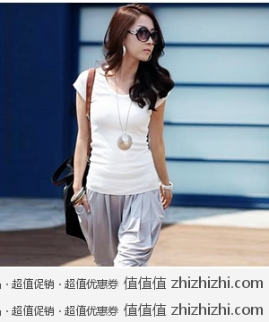  2012新款女装圆领女士长款韩版宽松短袖T恤 天猫9.9元包邮