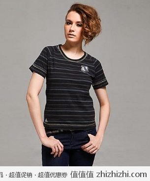 阿迪达斯 adidas 女款短袖T恤 V+价格59包邮