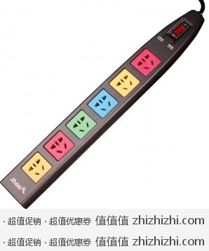 MAYA 玛雅 SP612-FS 6位总控防雷插座 黑色 2米 易迅网上海站、湖北站价格49 赠送MAYA 玛雅 M12 耳机