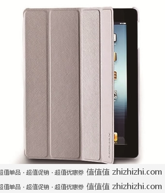 摩米士（MOMAX）苹果New iPad 皮感保护壳 十字纹白色 附送摩米士原厂液晶保护膜 京东商城价格128