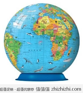 益智！Ravensburger 立体地球拼图 美国Amazon历史最低价$17.7 海淘到手约￥162