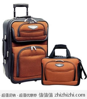 超值！美国著名功能箱包品牌 Traveler's Choice 超大行李拉杆箱+手提行李包 美国Amazon橙色款折后最低$35.39 海淘到手约￥523