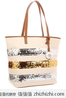 划算！玖熙 Nine West 女士超亮金闪时尚手提包 美国Amazon 4.7折后$34.99 海淘到手约￥347