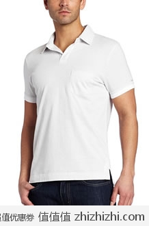 超低！Calvin Klein 男士白色条纹POLO衫 美国Amazon 3.1折后$15.53 海淘到手约￥148
