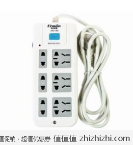 英特曼 JR2165 6位插座（带总开关/1.8米线长） 易迅网（上海站&湖北站）价格17.9