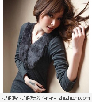 韩版女装2012新款秋冬装气质 兔毛V领加厚个性打底衫  淘宝网19.99包邮