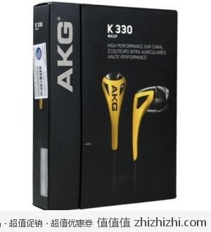 AKG K330 入耳式耳机 黄色 京东299包邮