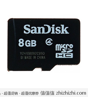 闪迪SanDisk 8G Micro SDHC（TF）储存卡 CLASS4 易迅网北京站29.9包邮