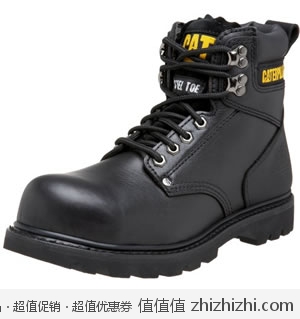 超值！卡特彼勒 Caterpillar 型男真皮工装靴 美国Amazon黑色款折后最低$48.14 海淘到手约￥374
