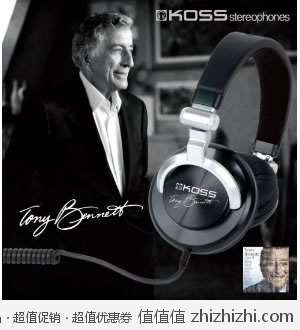 超值！高斯 Koss Tony Bennett TBSE1 托尼·贝内特 签名款头戴式耳机 美国Amazon$81 海淘到手约￥583 同款国内淘宝在￥800左右