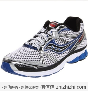好评！索康尼 Saucony 男士网格透气跑鞋 蓝白色美国Amazon折后最低$52 海淘到手约￥400