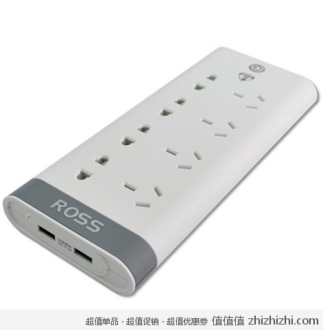 罗尔思 ROSS C4430U 八位总控带<font color=#ff6600>USB</font>插座（线长3米）  京东商城价格69包邮