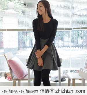 2012新款女装韩版秋冬季显瘦修身大码长袖连衣裙 天猫45包邮