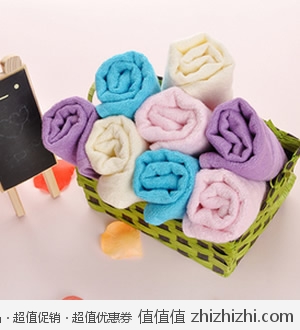 超强吸水竹纤维毛巾30*60cm 素色四条装 淘宝网35.6包邮