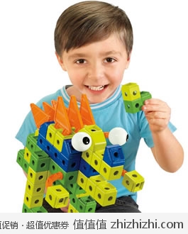 好评！费雪 Fisher Price 儿童益智恐龙积木玩具 <font color=#ff6600>可拼出三种变化</font> 美国Amazon$15.86