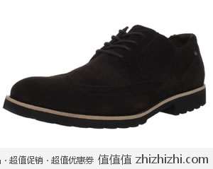 超值！乐步 Rockport 男士真皮反绒皮休闲鞋 美国Amazon巧克力色$85.17 海淘到手约￥605