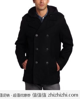 超值！李维斯 Levi's 男士经典双排扣羊毛混纺大衣 美国Amazon两色$79.99 海淘到手约￥550