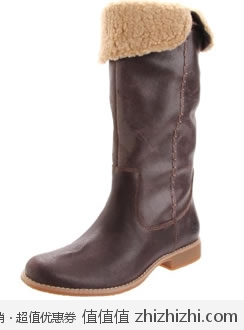 超值！天木兰 Timberland 女士真皮高筒靴 美国Amazon深棕款$90 海淘到手约￥635