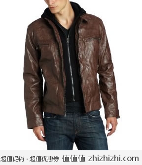 降价：Calvin Klein 男士超帅机车皮衣，美国Amazon两色折后最低 $67.6，海淘到手约￥470