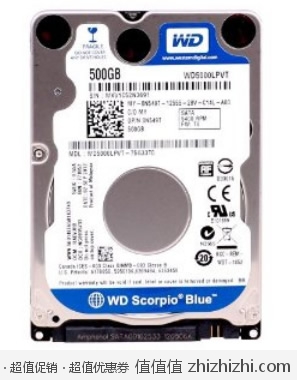 西部数据 WD 蓝盘 WD5000LPVT 500G 2.5英寸笔记本硬盘（SATAII/5400转/8MB） 新蛋网价格299包邮