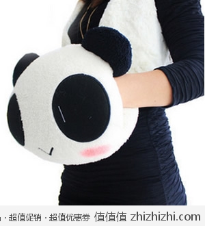 秀园 可爱熊猫暖手抱枕 天猫16.2包邮